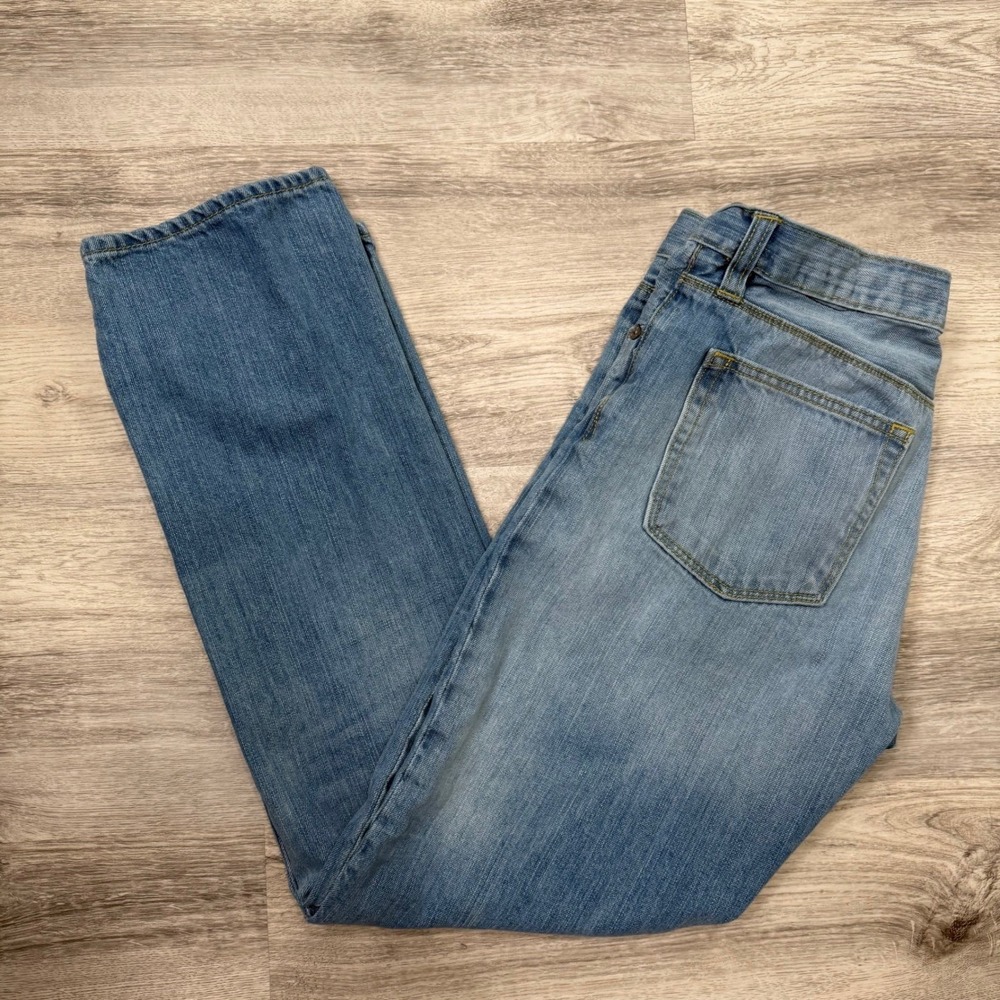 GAP Premium Slim Straight Jeans Mens‎ 32x30 Light Wash Denim Casual